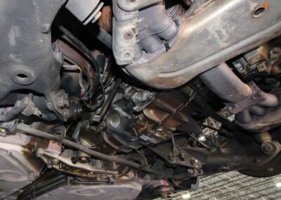 Porsche 964 engine before being dry ice blasted